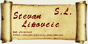 Stevan Lipovčić vizit kartica